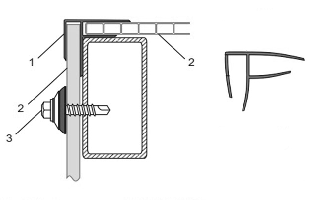 Профиль поликарбонатный примыкания к стене